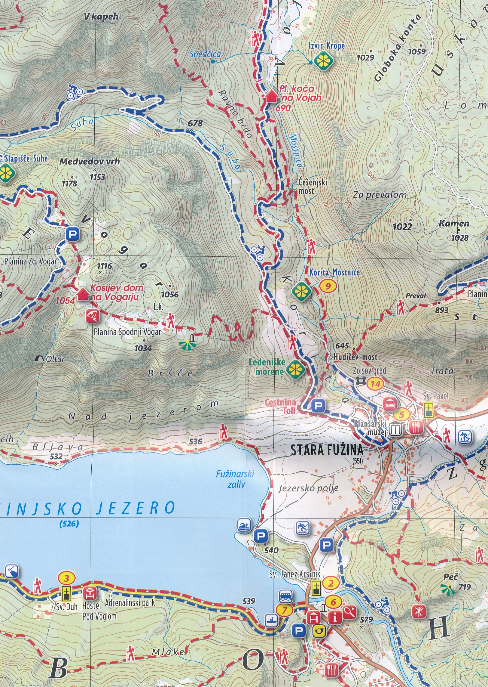 Wandelkaart 3 Pocketmap Bohinj | Kartografija | 3830048523219 ...